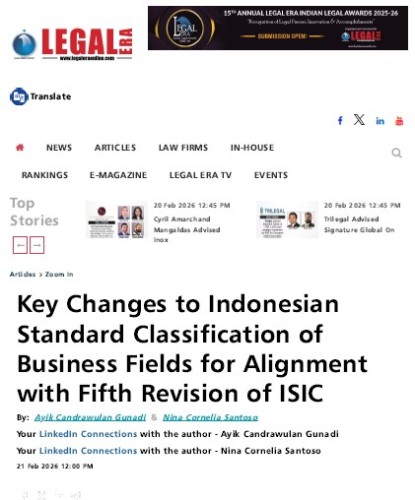 Key Changes to Indonesian Standard Classification of Business Fields for Alignment with Fifth Revision of ISIC