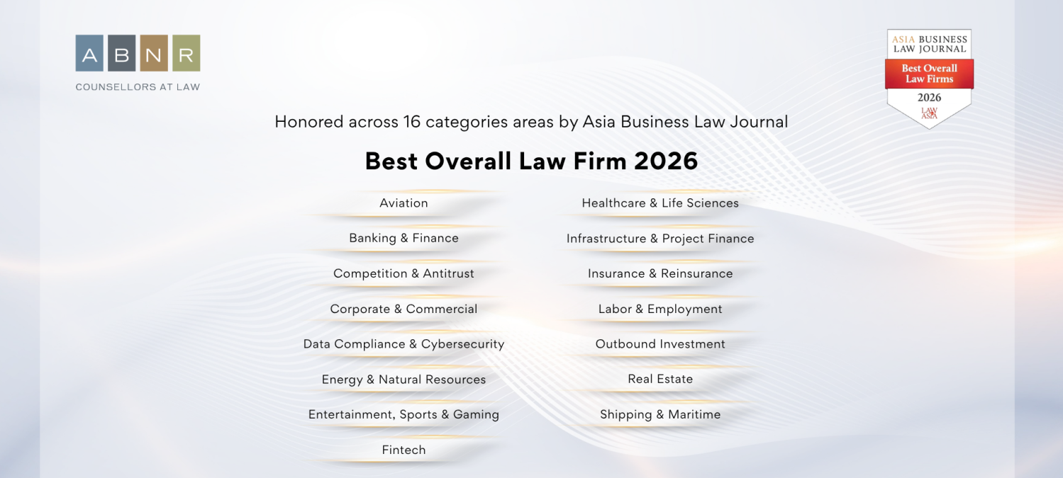 Honored across 16 categories areas by Asia Business Law Journal. 