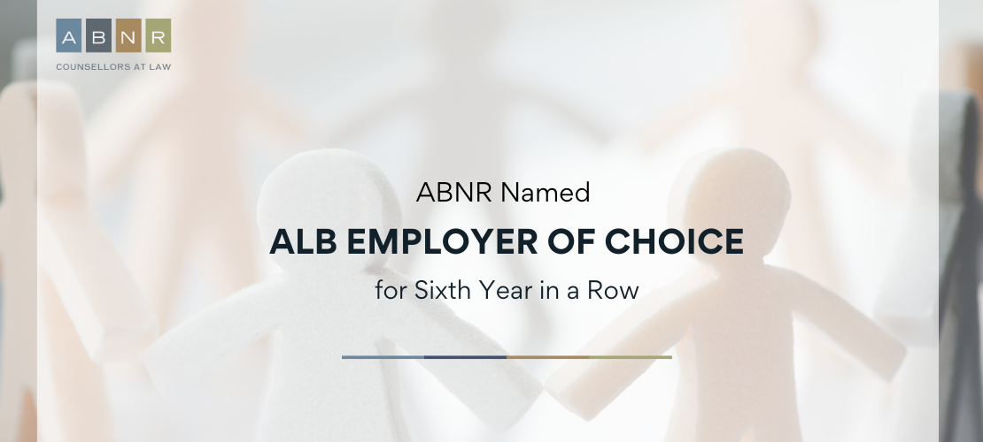ABNR Named ALB Employer of Choice for Sixth Year in a Row